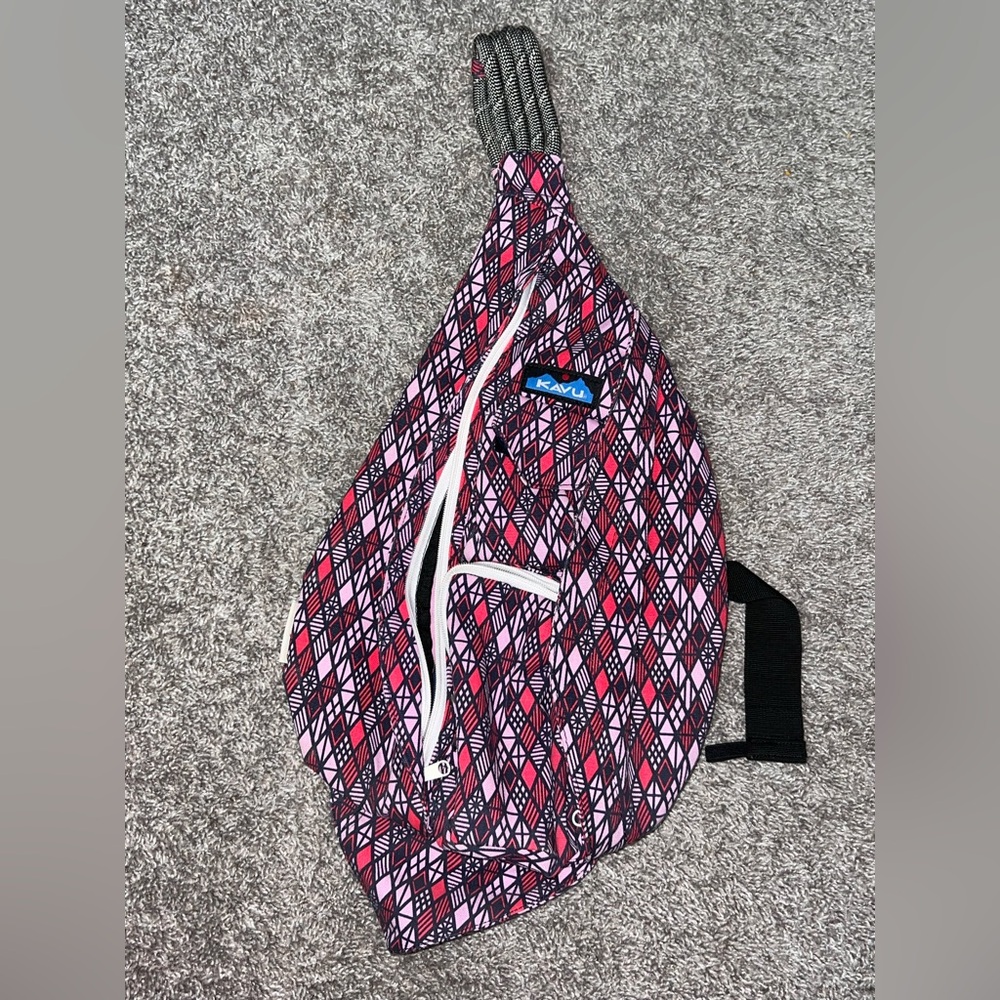 Kavu Pink and Black Sling Bag